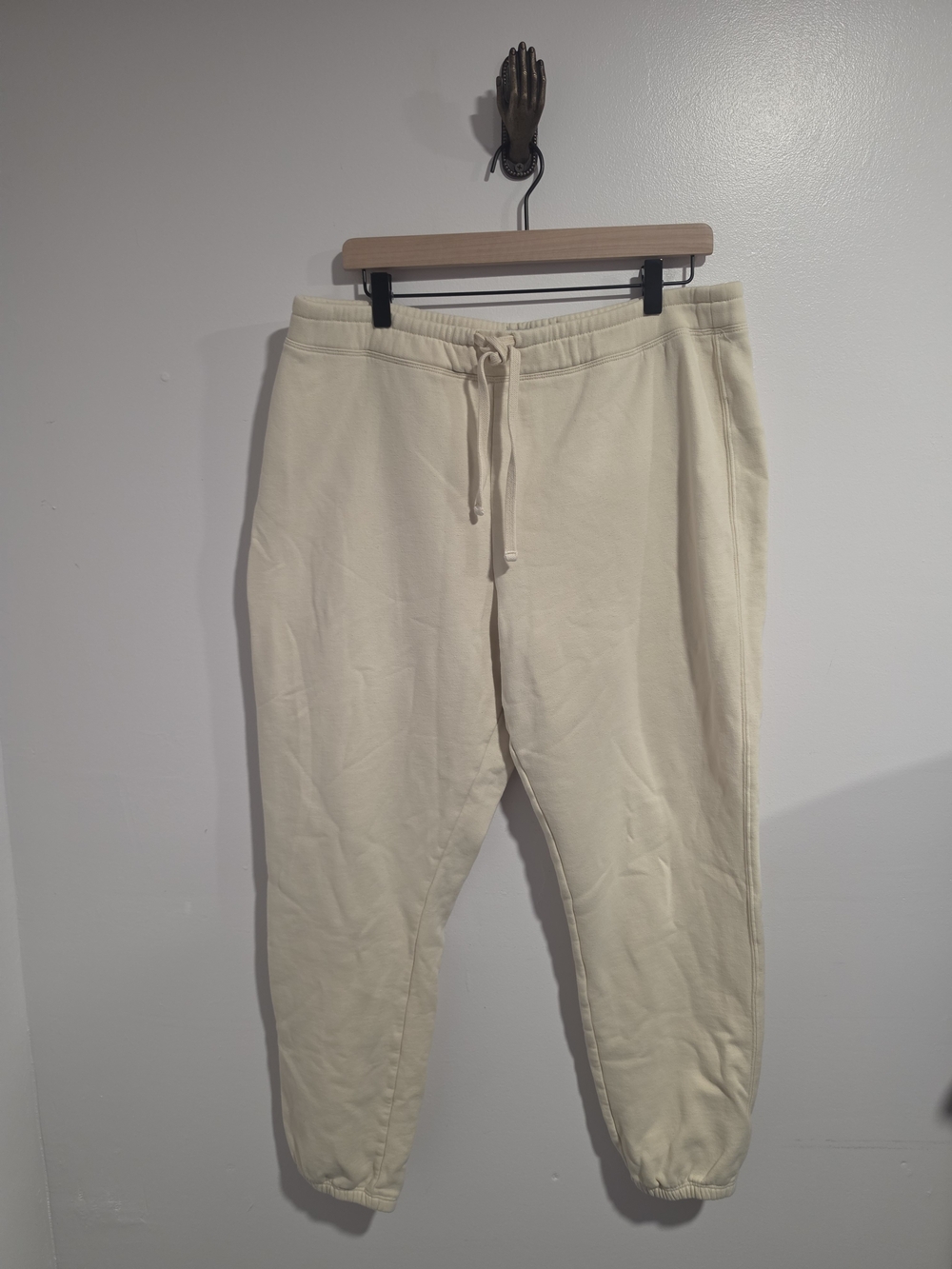 Abercrombie & Fitch Soft A&F Collection Cream Drawstring Joggers Size XL